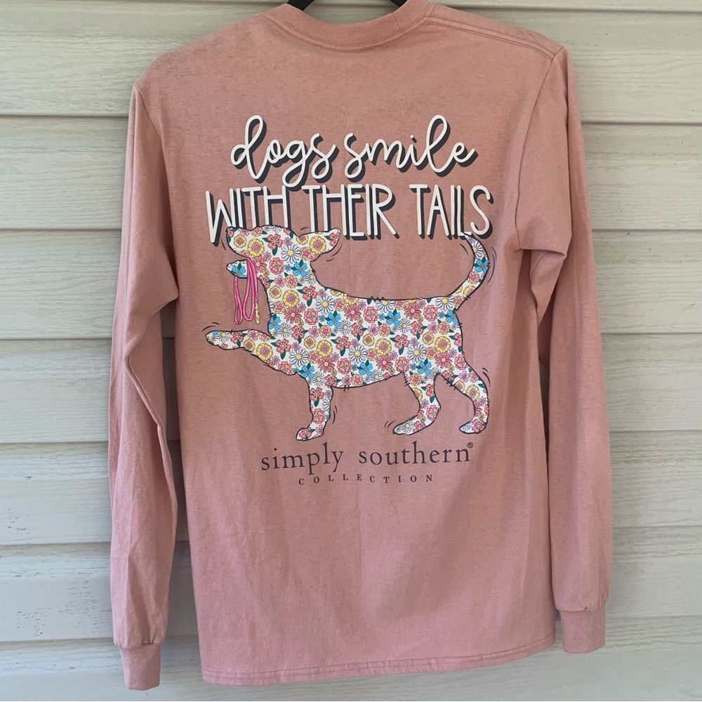 NWT-Simply Southern pink long sleeve shirt size S